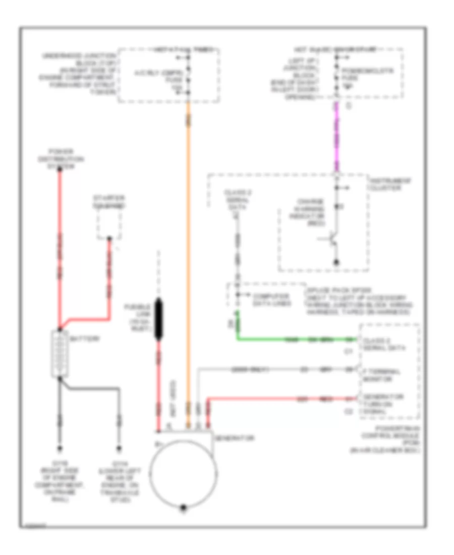 Charging Wiring Diagram for Chevrolet Impala 2000