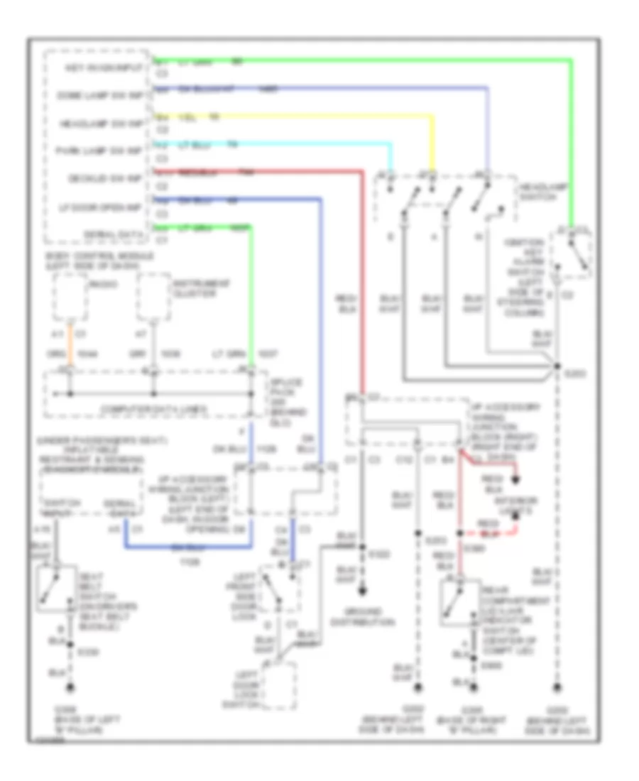 Warning System Wiring Diagrams for Chevrolet Impala 2000