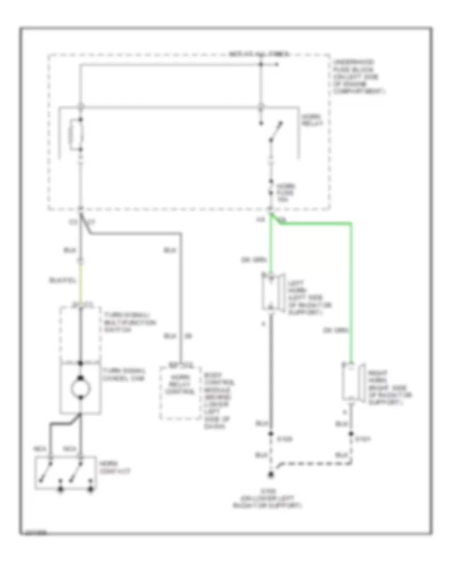 Horn Wiring Diagram for Chevrolet Tahoe 2006