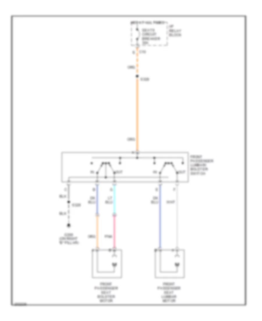 Passenger s Lumbar Wiring Diagram for Chevrolet Tahoe 2006