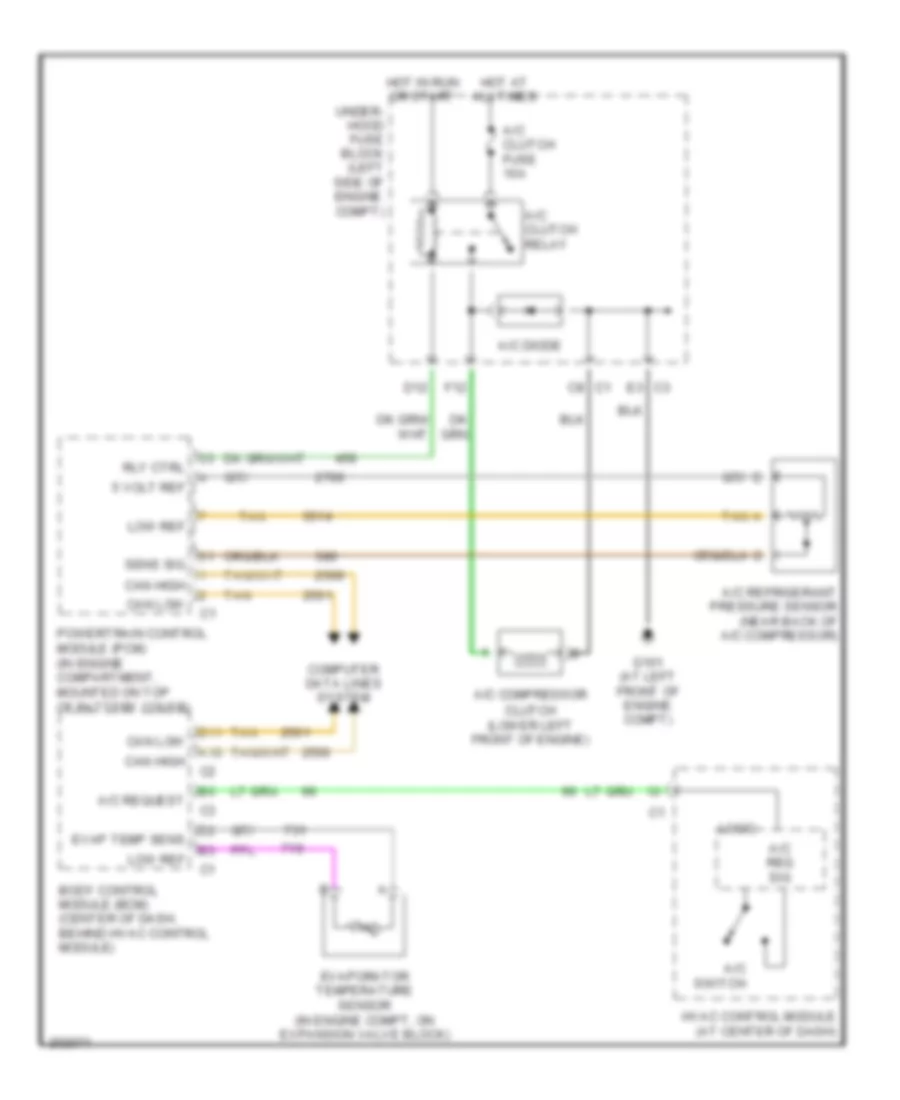 Электросхема компрессора для Chevrolet Equinox LT 2005