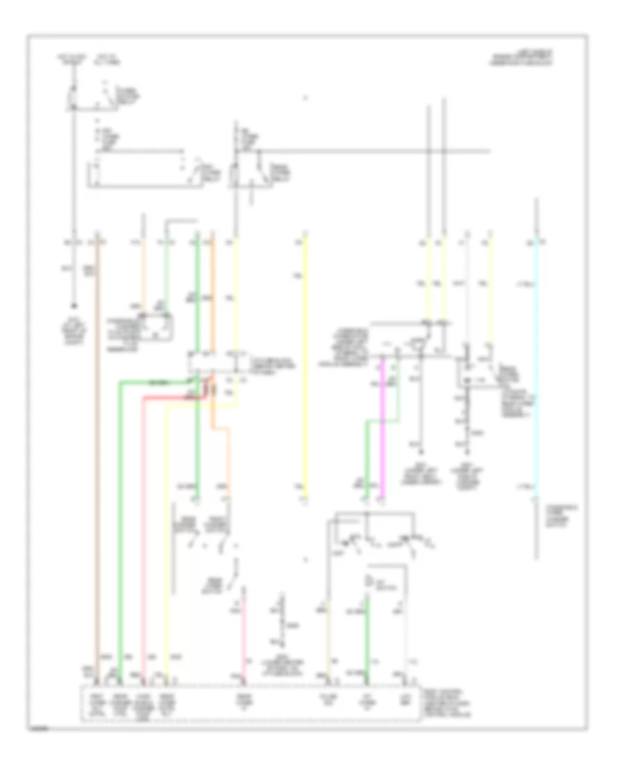 Электросхема стеклоочистителя, дворников и омывателя для Chevrolet Equinox LT 2005