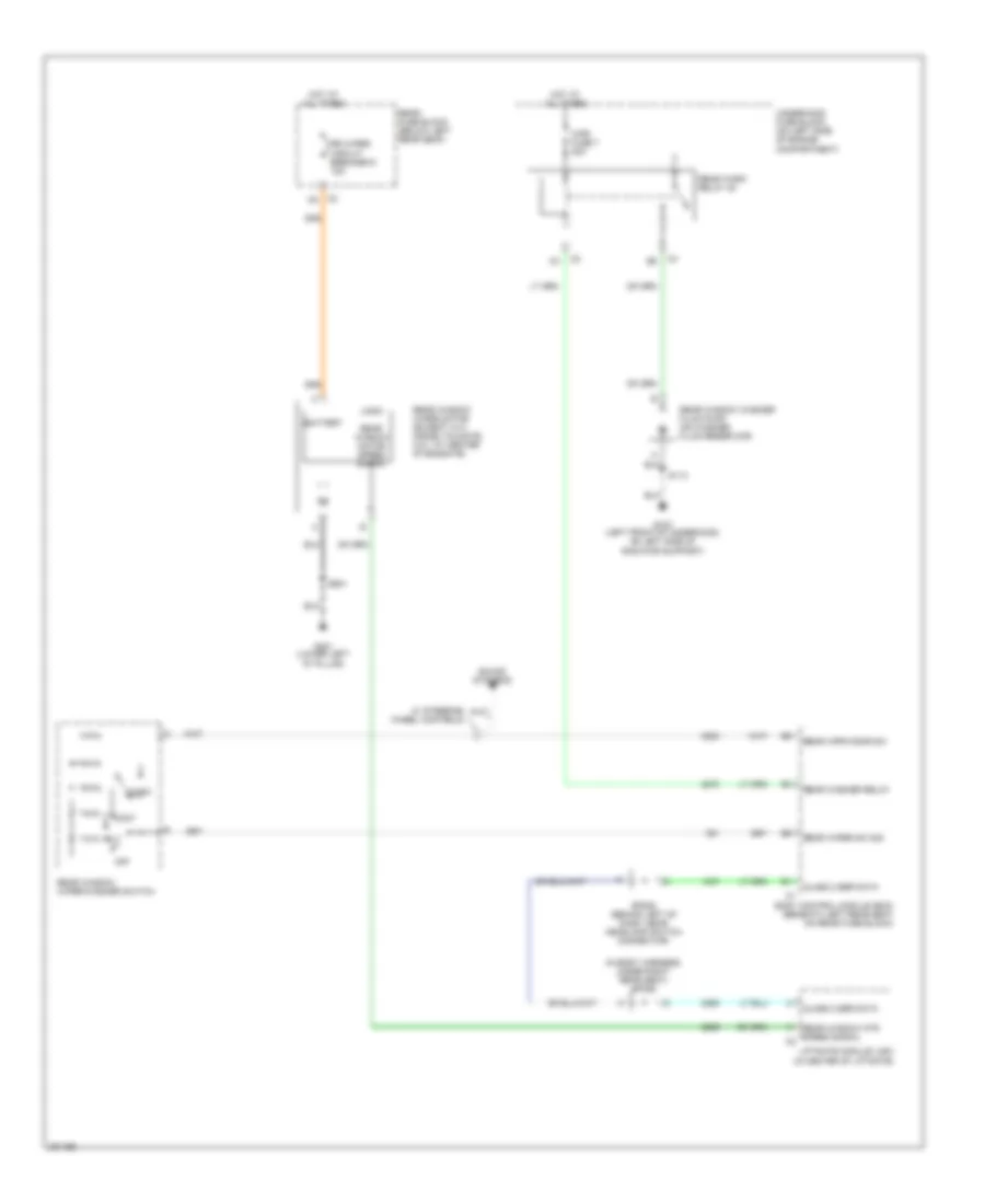 Электросхема заднего стеклоочистителя дворника и омывателя для Chevrolet TrailBlazer 2006