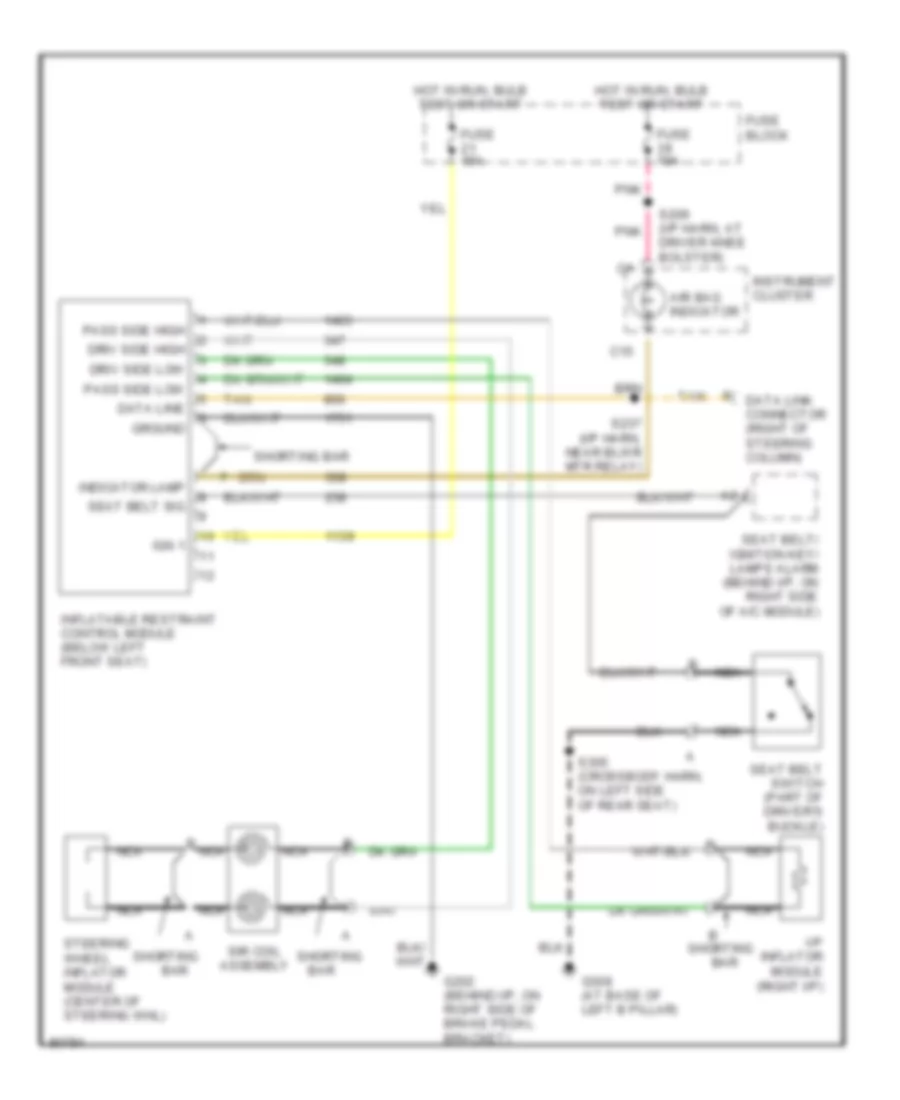 Supplemental Restraint Wiring Diagram for Chevrolet Lumina 1997