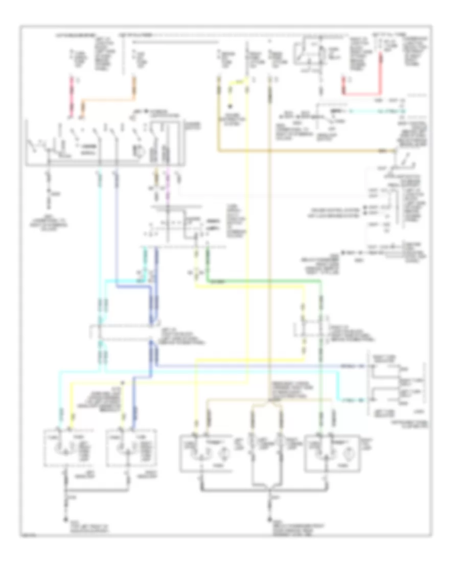 Exterior Lamps Wiring Diagram, without Police Or Emergency Vehicle Option for Chevrolet Impala 2005