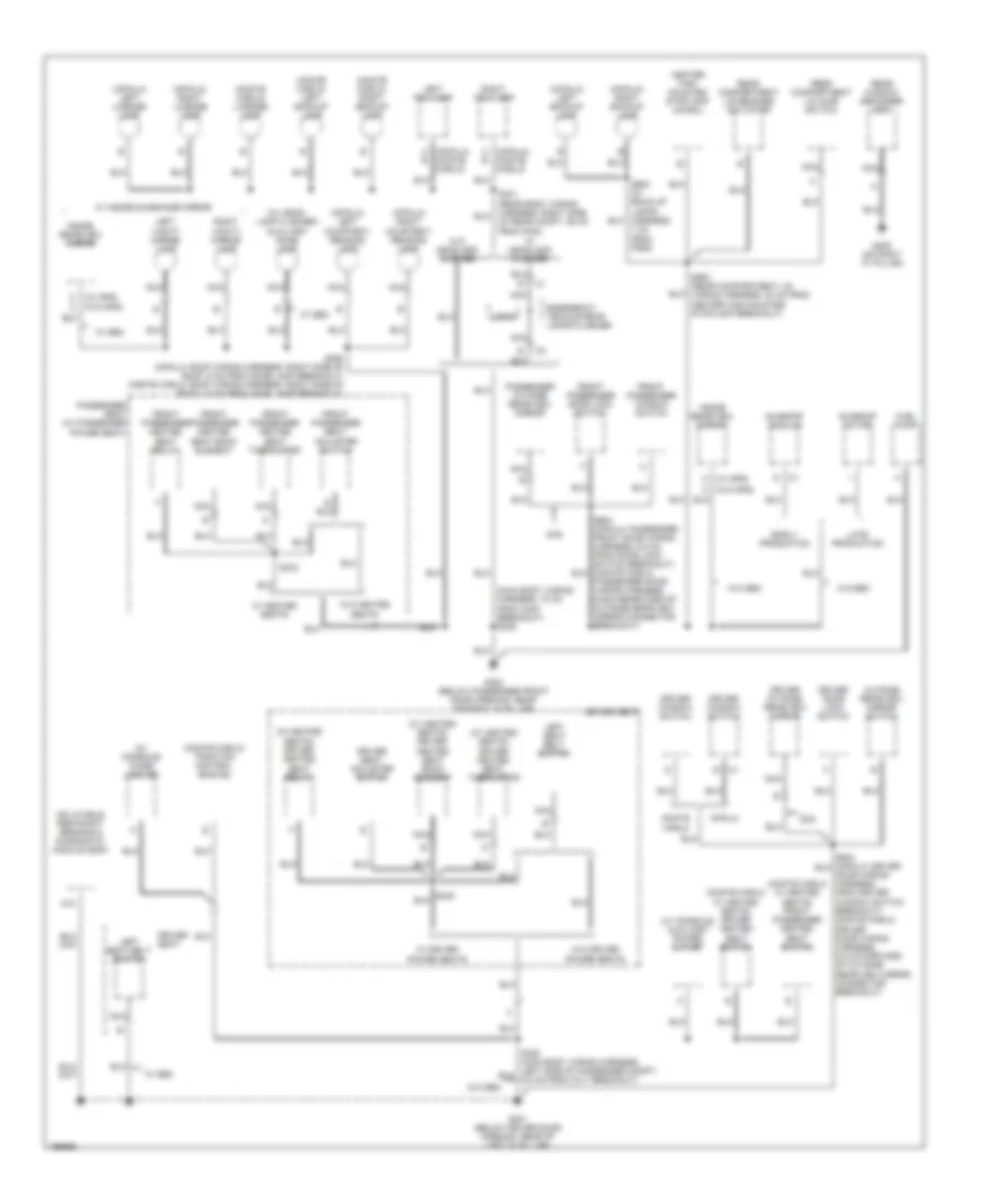Ground Distribution Wiring Diagram 3 of 3 for Chevrolet Impala 2005