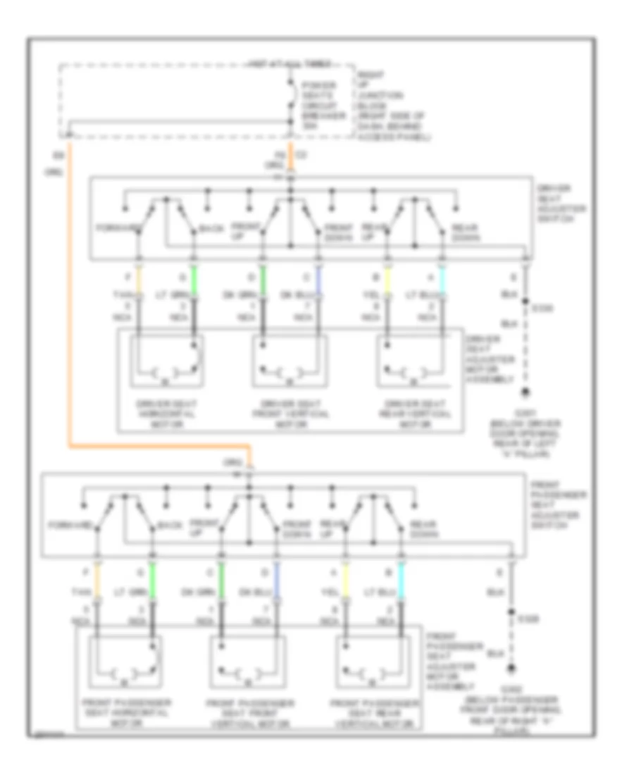 6 Way Power Seat Wiring Diagram for Chevrolet Impala 2005