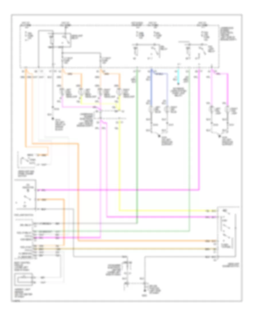 Headlight Wiring Diagram for Chevrolet Silverado 1999 2500