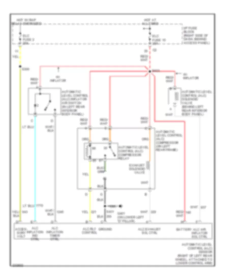 Electronic Suspension Wiring Diagram for Chevrolet Uplander 2006