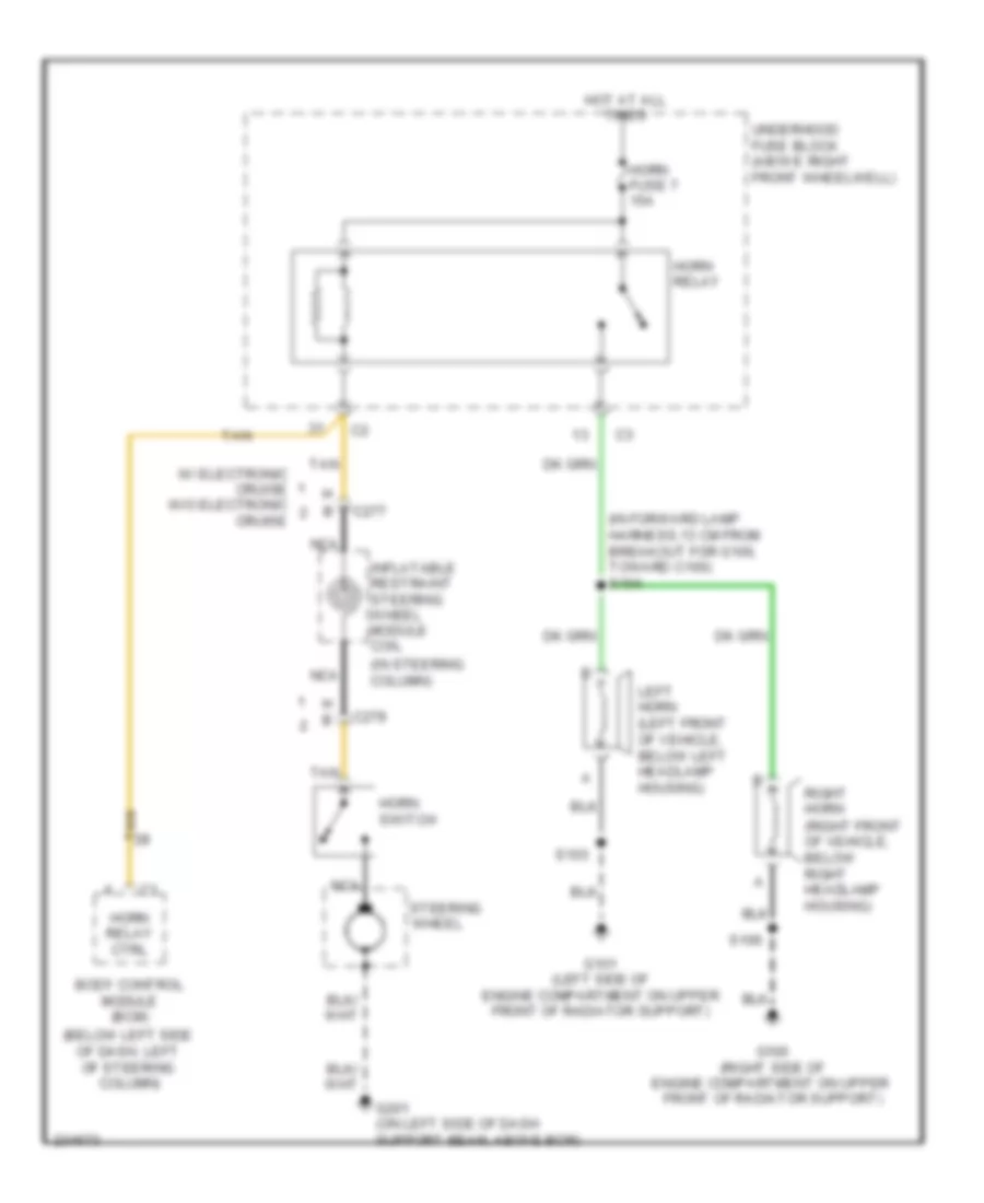 Horn Wiring Diagram for Chevrolet Uplander 2006