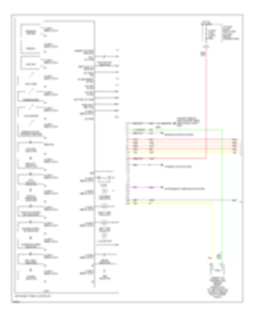 Instrument Cluster Wiring Diagram 1 of 2 for Chevrolet Uplander 2006