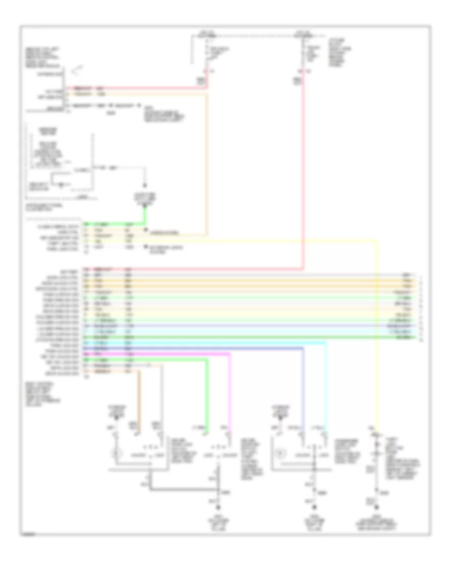 Power Door Locks Wiring Diagram 1 of 2 for Chevrolet Uplander 2006