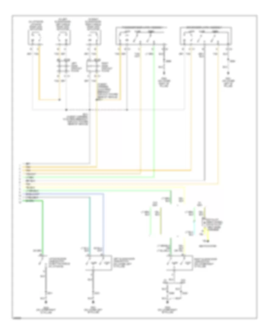 Power Door Locks Wiring Diagram 2 of 2 for Chevrolet Uplander 2006