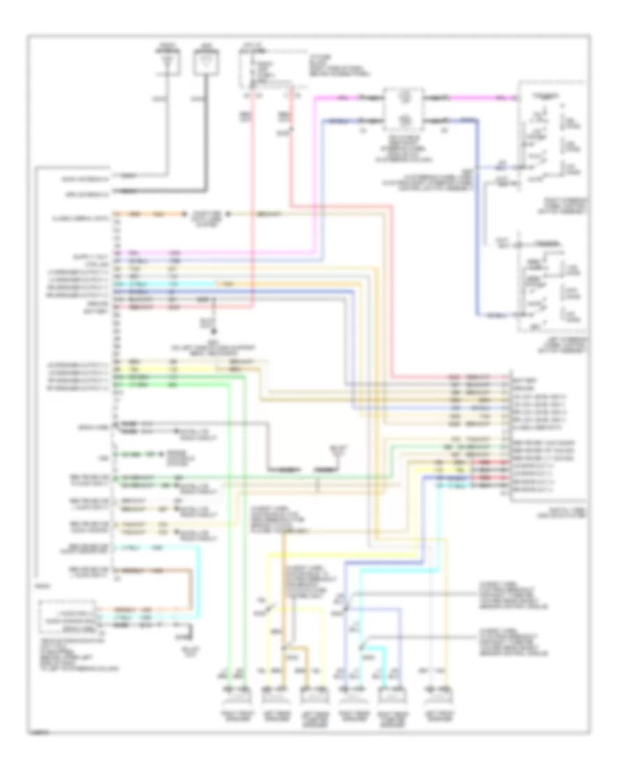 Radio Wiring Diagram with Rear Entertainment for Chevrolet Uplander 2006