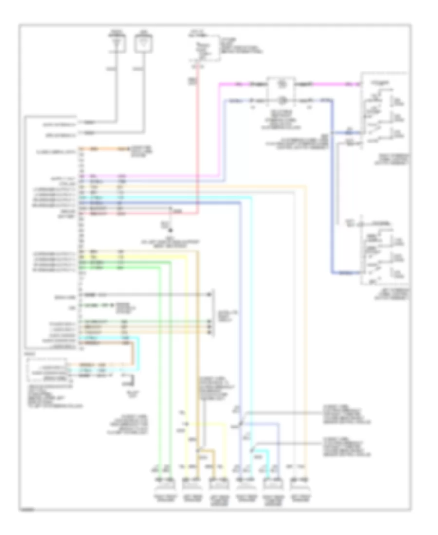 Radio Wiring Diagram, without Rear Entertainment for Chevrolet Uplander 2006