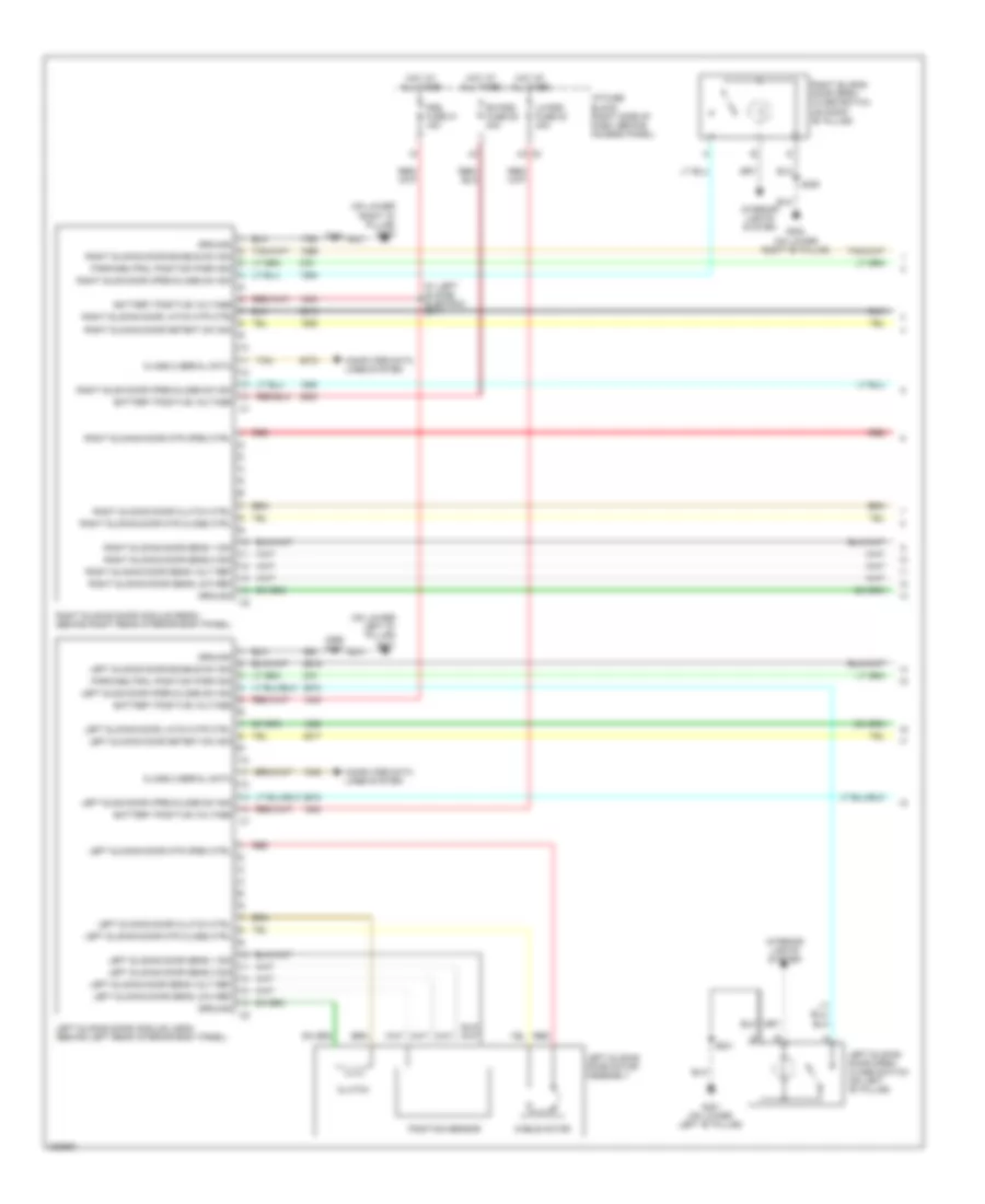 Right  Left Sliding Door Wiring Diagram 1 of 2 for Chevrolet Uplander 2006