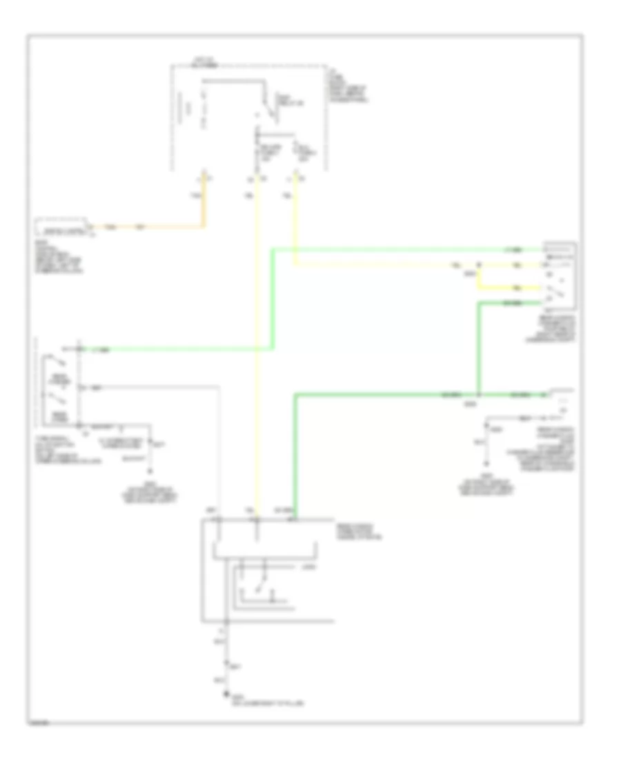 Rear Wiper Washer Wiring Diagram for Chevrolet Uplander 2006