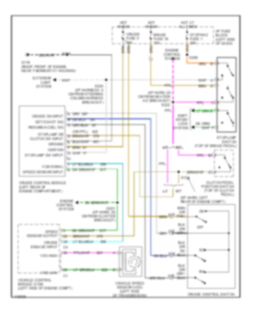 7.4L VIN J, Cruise Control Wiring Diagram for Chevrolet C3500 HD 1999
