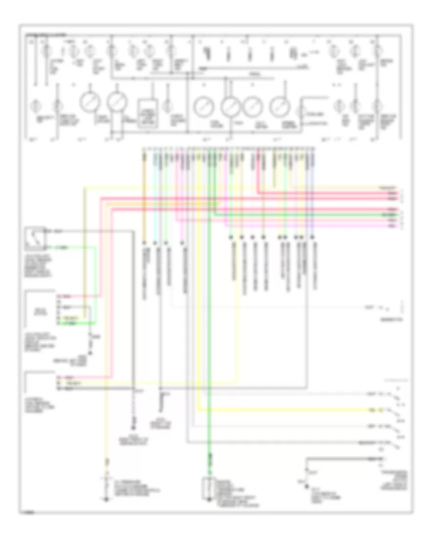 6.5L VIN F, Instrument Cluster Wiring Diagram (1 of 2) for Chevrolet C3500 HD 1999