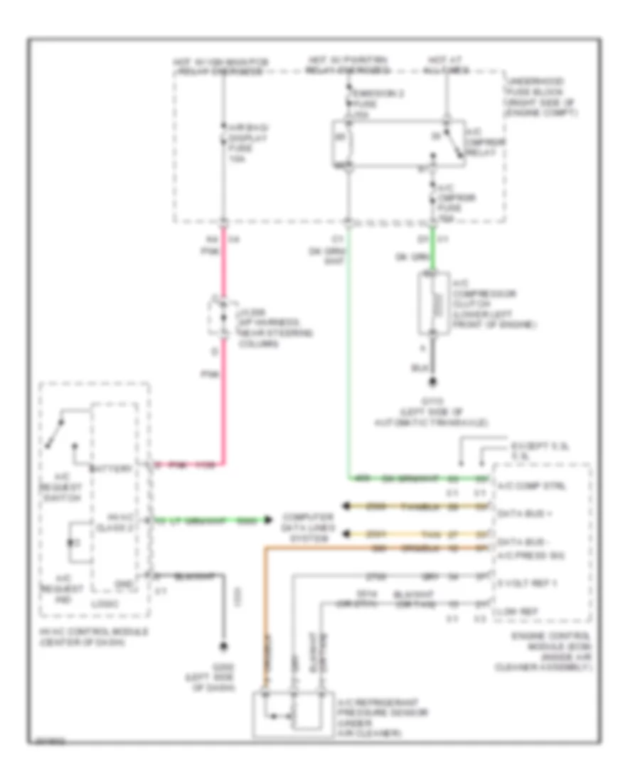 Compressor Wiring Diagram for Chevrolet Impala SS 2009