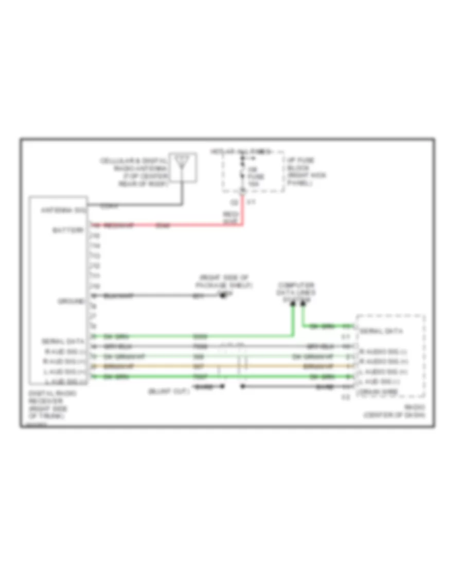 Satellite Radio Wiring Diagram for Chevrolet Impala SS 2009