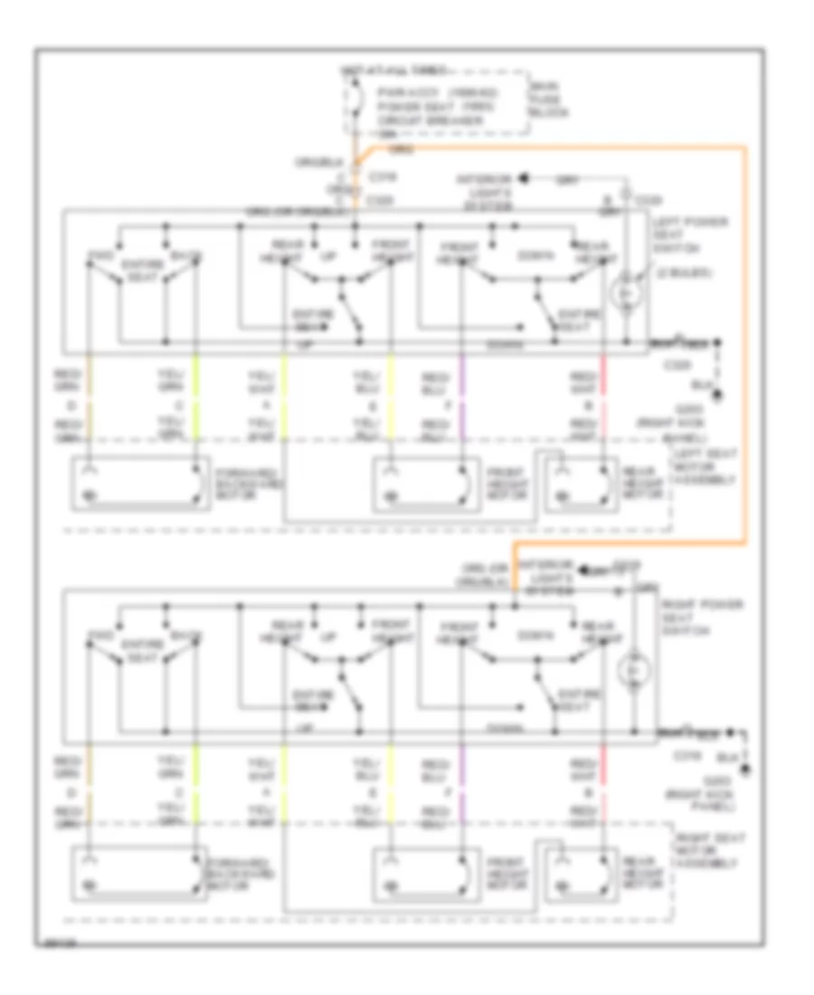 6 Way Power Seat Wiring Diagram for Chevrolet Corvette 1990