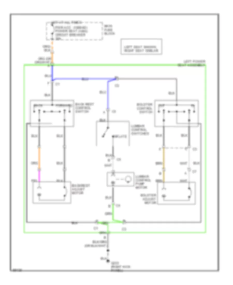 Lumbar Bolster Wiring Diagram for Chevrolet Corvette 1990