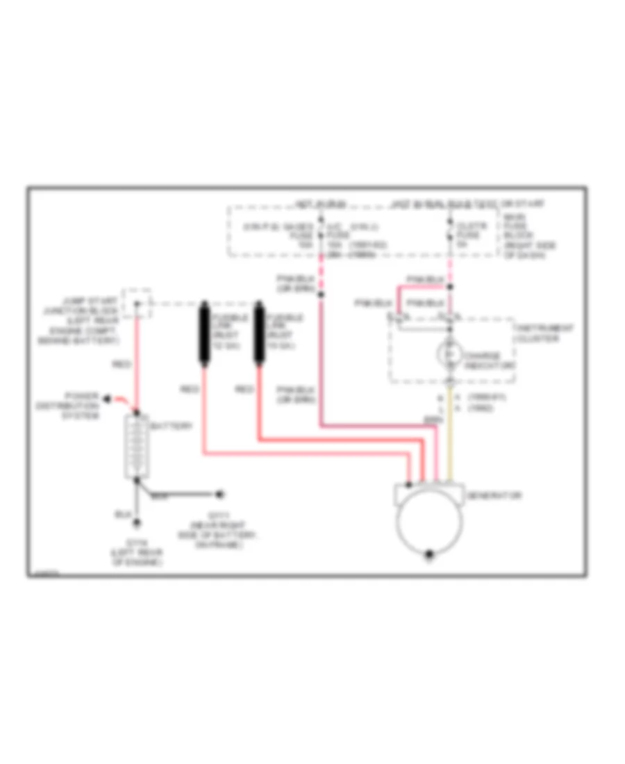 Charging Wiring Diagram for Chevrolet Corvette 1990