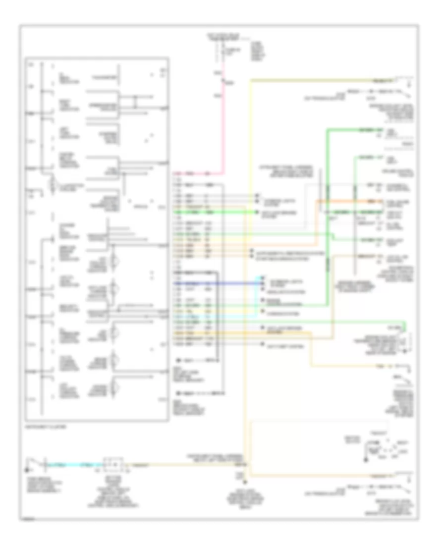 Instrument Cluster Wiring Diagram for Chevrolet Lumina 2000