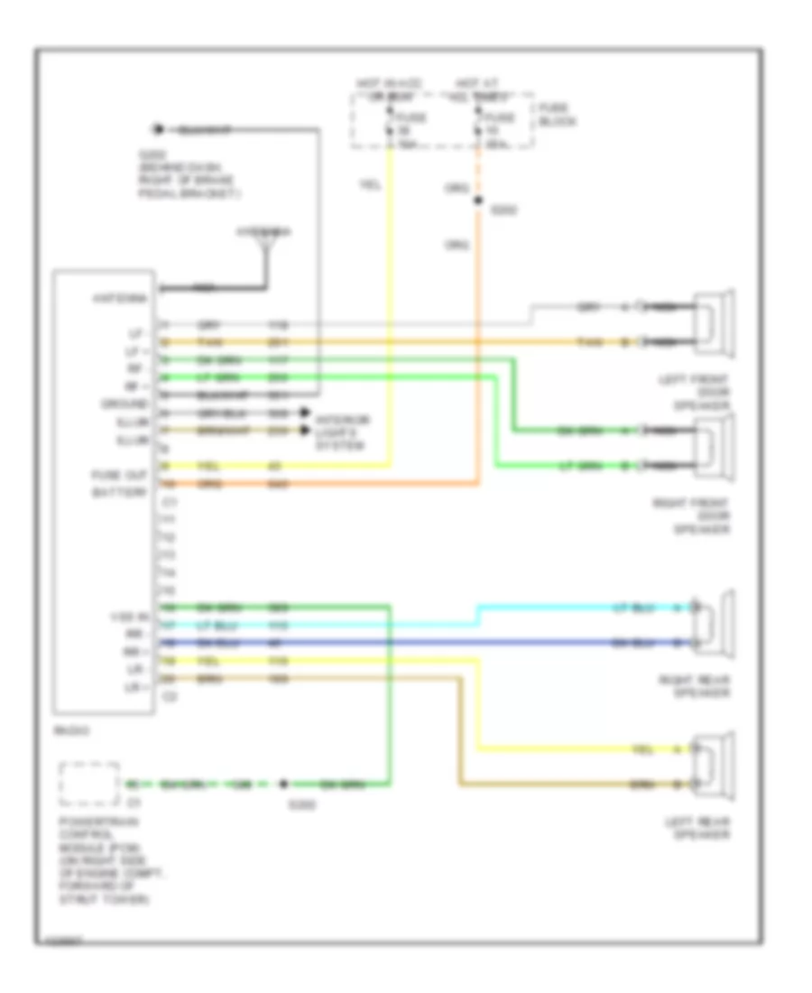 Radio Wiring Diagrams for Chevrolet Lumina 2000