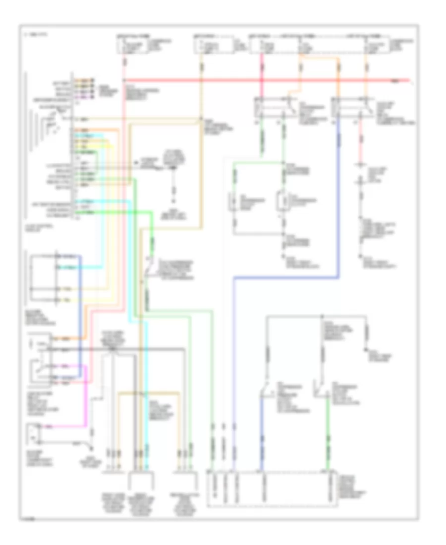 5.7L VIN R, Manual AC Wiring Diagram, Auxiliary (1 of 2) for Chevrolet Suburban C1500 1999