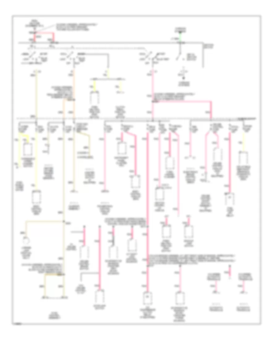 Power Distribution Wiring Diagram 2 of 2 for Chevrolet Cavalier 2001