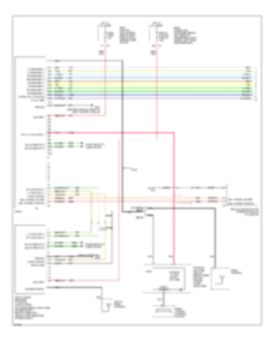 6-Speaker System Wiring Diagram, without DVD or Rear Controls (1 of 2) for Chevrolet Malibu 2005