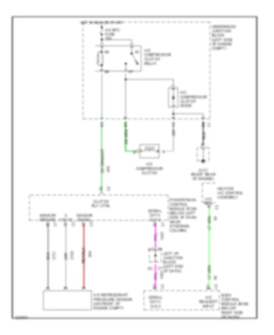 Электросхема компрессора для Chevrolet Malibu 2000