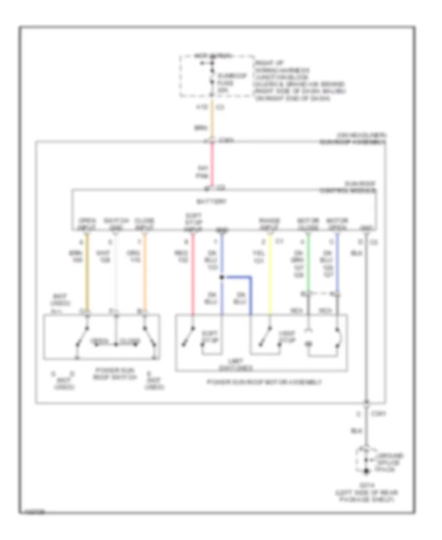 Power TopSunroof Wiring Diagrams for Chevrolet Malibu 2000