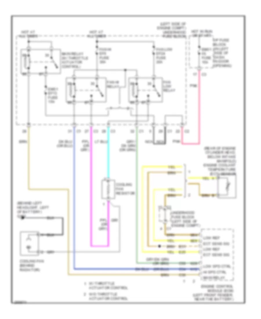 Cooling Fan Wiring Diagram Notchback for Chevrolet Aveo 2007