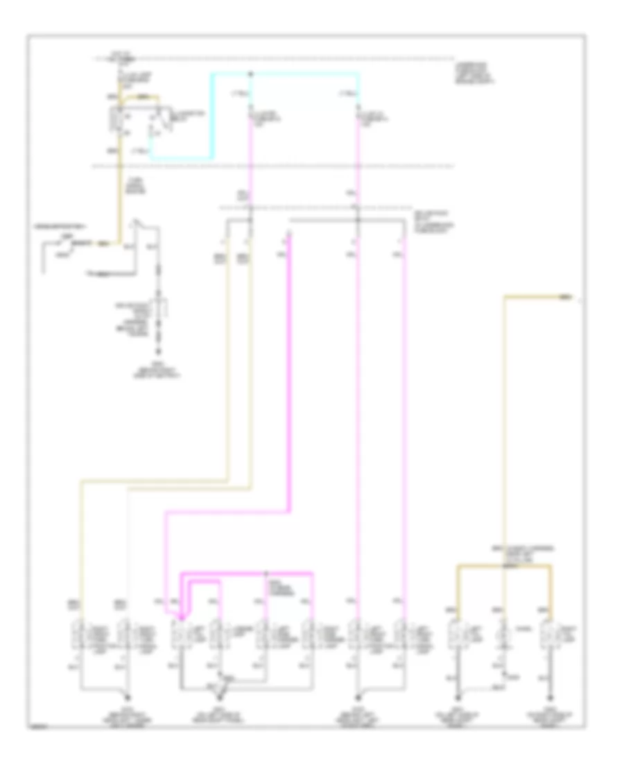 Exterior Lamps Wiring Diagram, Hatchback (1 of 2) for Chevrolet Aveo 2007