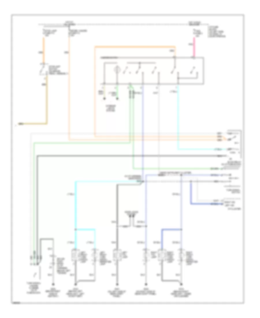 Exterior Lamps Wiring Diagram, Hatchback (2 of 2) for Chevrolet Aveo 2007