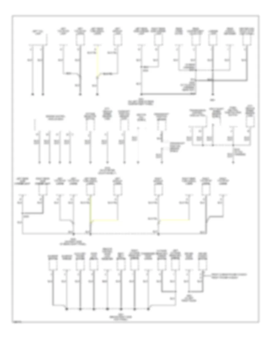 Ground Distribution Wiring Diagram, Hatchback (2 of 3) for Chevrolet Aveo 2007