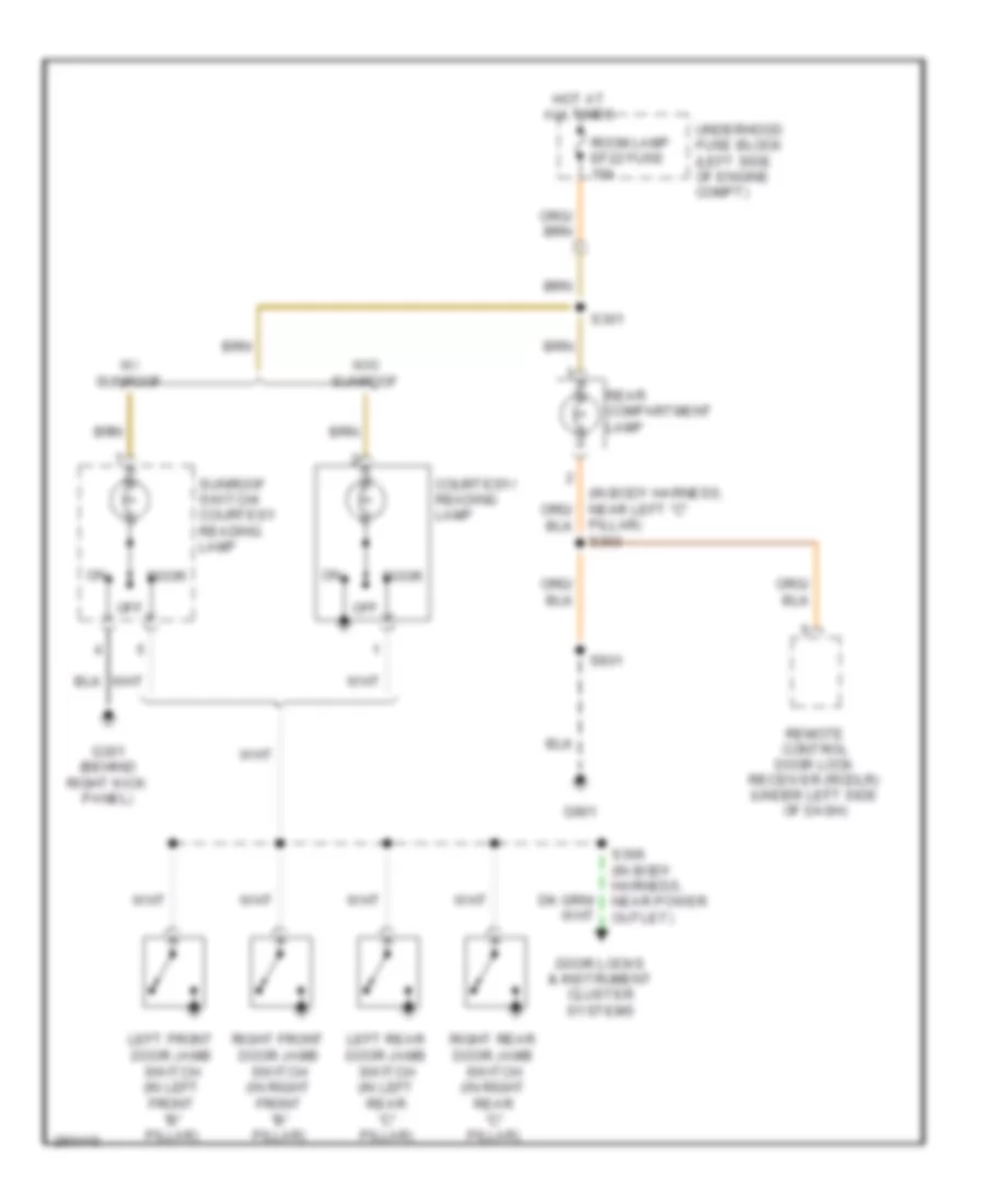 Courtesy Lamps Wiring Diagram Hatchback for Chevrolet Aveo 2007