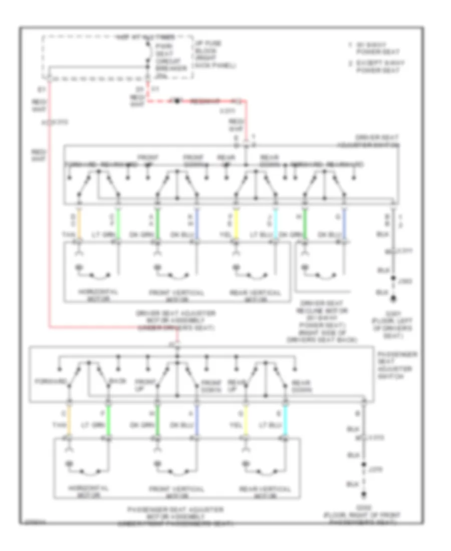 Power Seat Wiring Diagram for Chevrolet Impala LS 2013