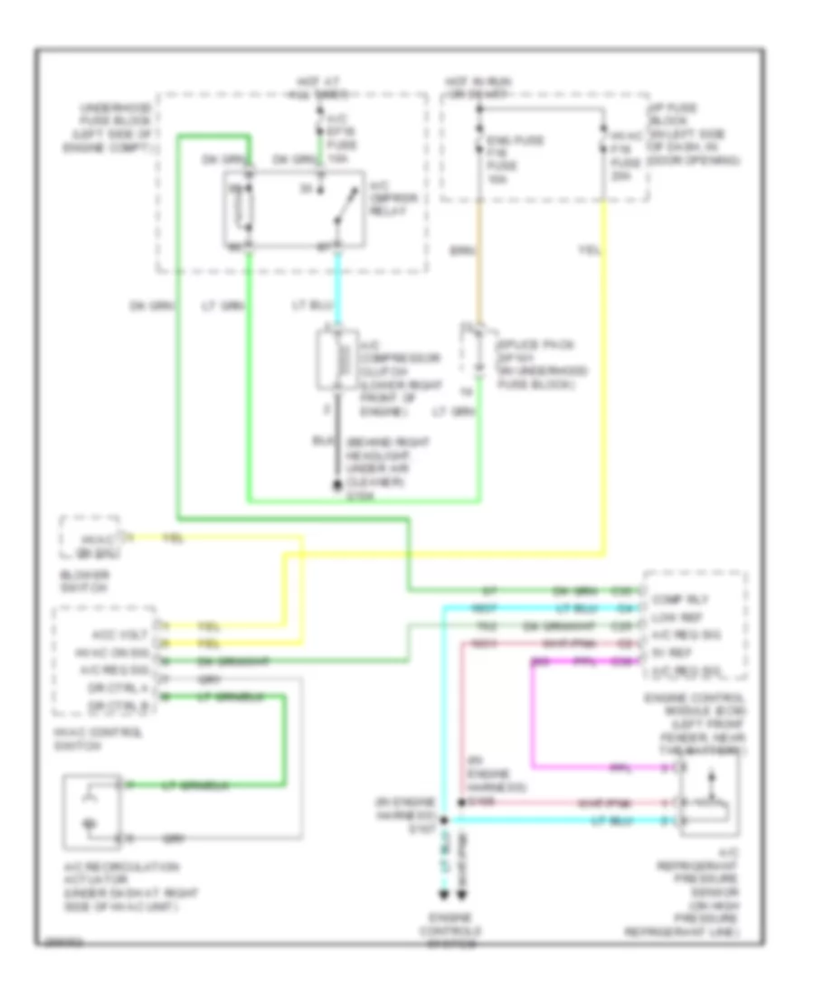 Compressor Wiring Diagram Hatchback for Chevrolet Aveo LS 2007
