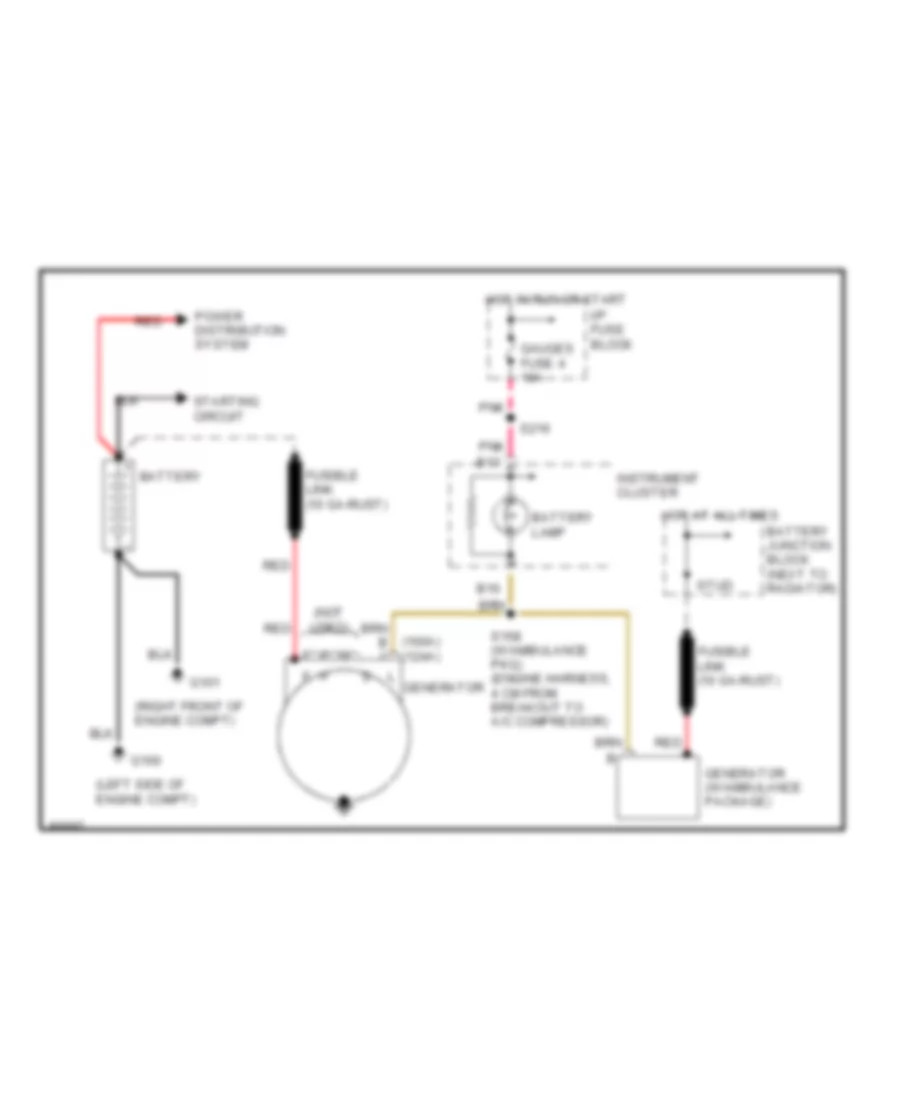 4 3L VIN W Charging Wiring Diagram for Chevrolet Chevy Van G1998 2500