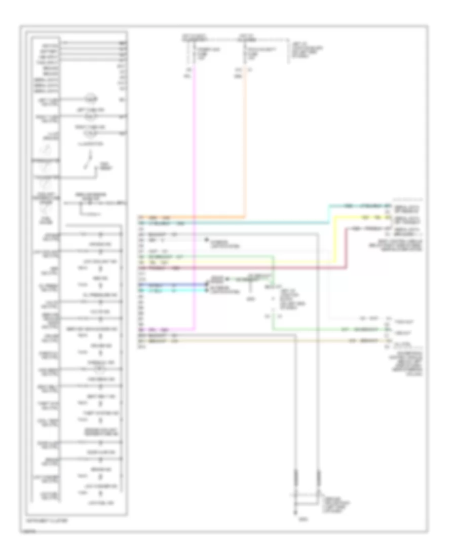 Instrument Cluster Wiring Diagram for Chevrolet Malibu LS 2000