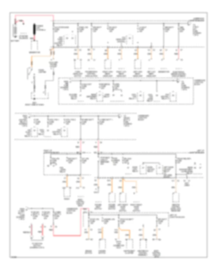 Power Distribution Wiring Diagram 1 of 2 for Chevrolet Malibu LS 2000