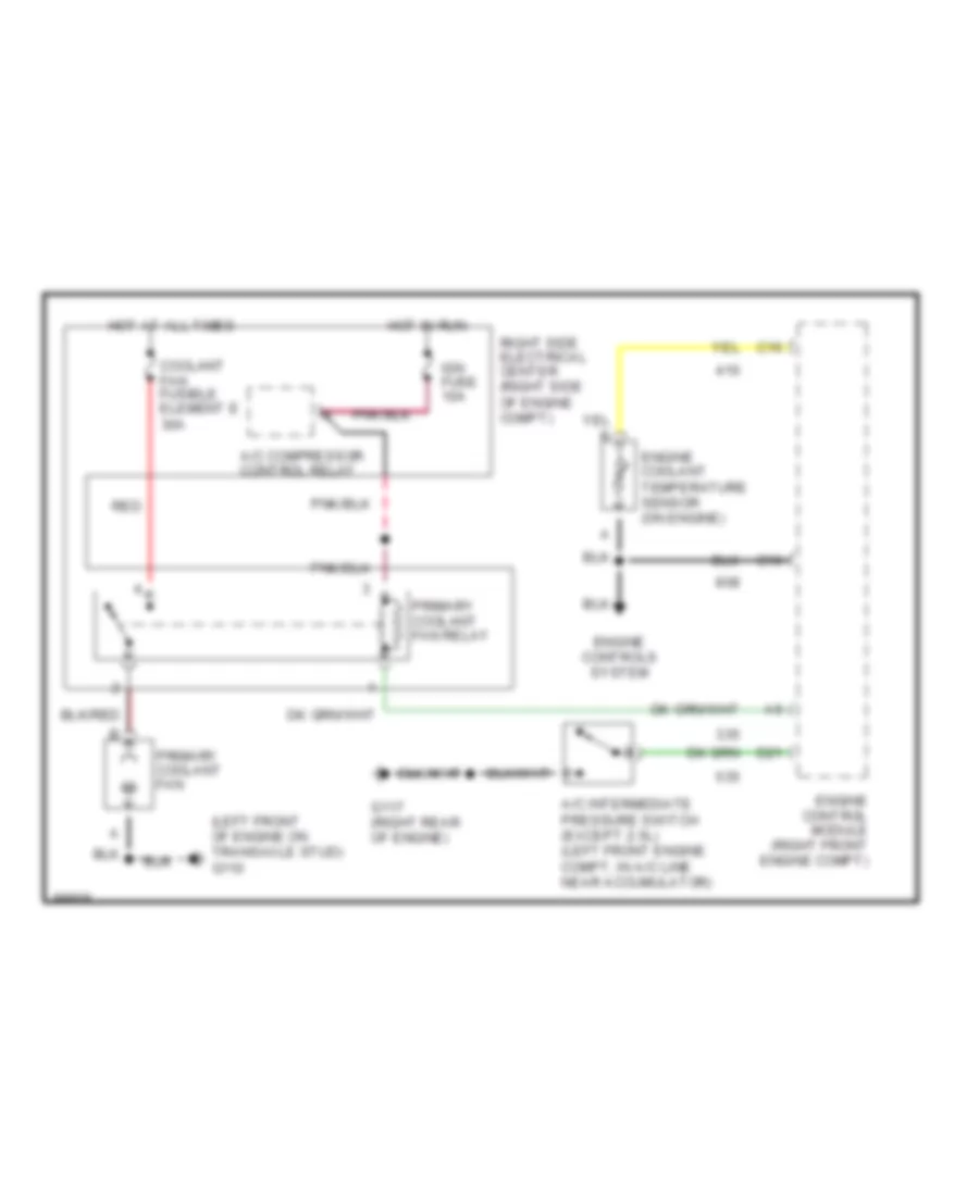 Cooling Fan Wiring Diagram for Chevrolet Lumina 1990