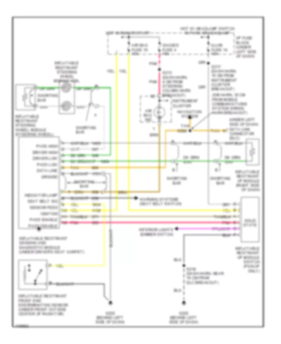Supplemental Restraint Wiring Diagram for Chevrolet Suburban K1999 1500