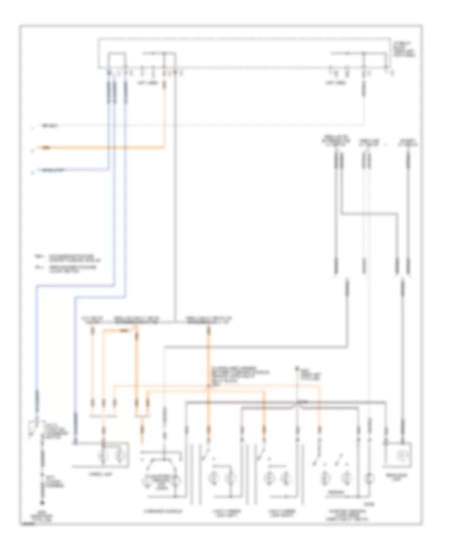 Courtesy Lamps Wiring Diagram (2 of 2) for Chevrolet Cab  Chassis Silverado 3500 2007