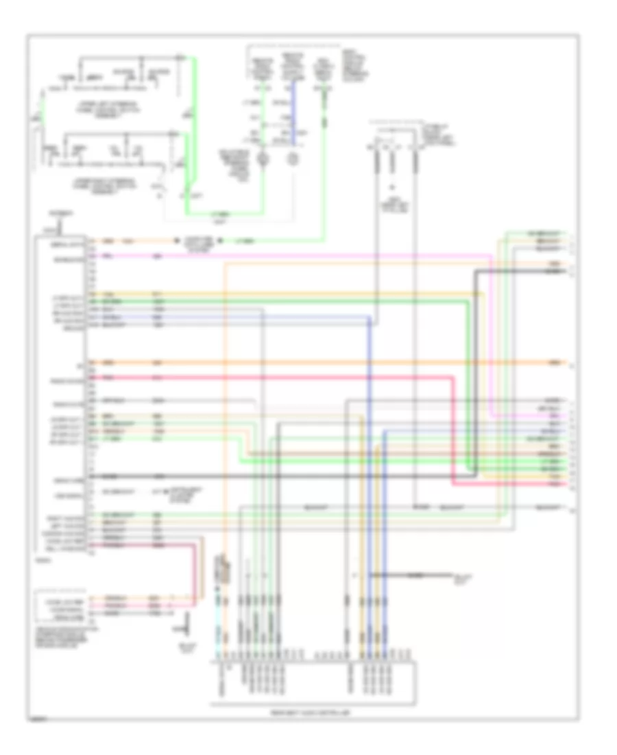 Mid-Line Radio Wiring Diagram, with Rear Seat Audio (1 of 4) for Chevrolet Cab  Chassis Silverado 3500 2007