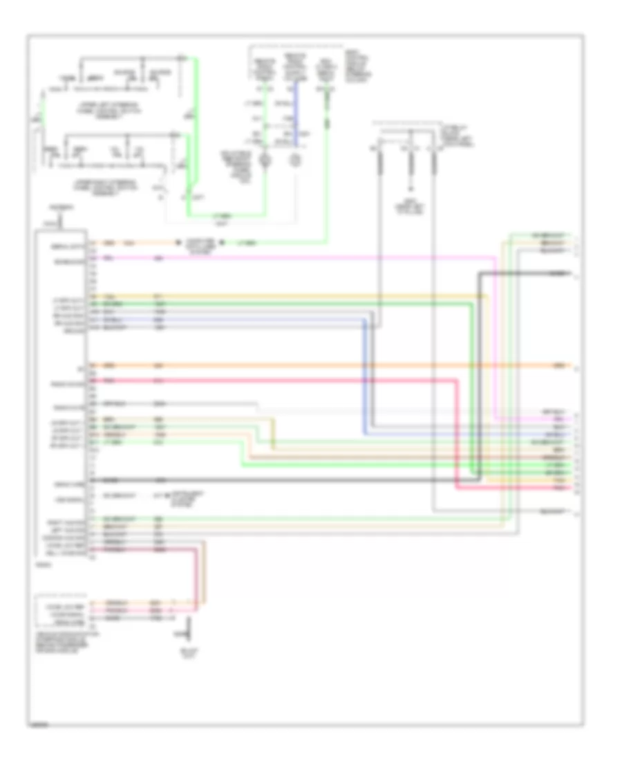 Mid-Line Radio Wiring Diagram, without Rear Seat Audio (1 of 4) for Chevrolet Cab  Chassis Silverado 3500 2007